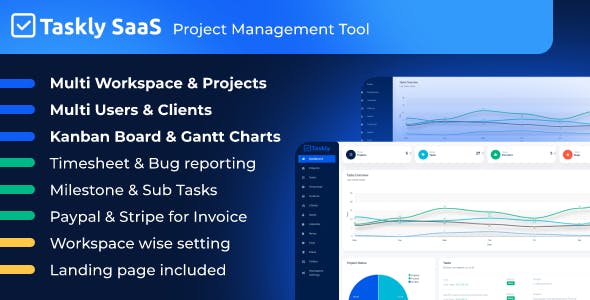 Codecanyon TASKLY SaaS – Project Management Tool v2.7.0 Nulled