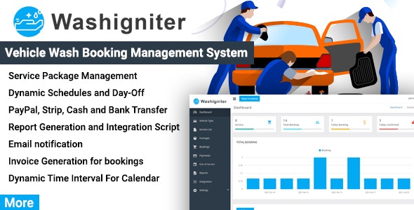 Codecanyon Washigniter Vehicle Wash Booking Management System v1.0