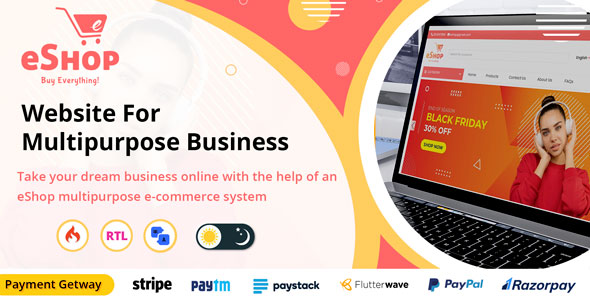 eShop Multipurpose Ecommerce Store Website v2.1.0 Nulled